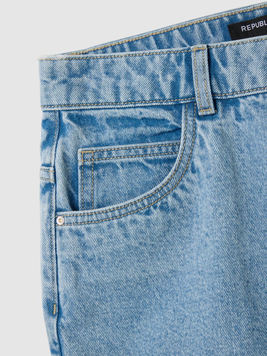 Women's blue pure cotton shorts regular fit_1