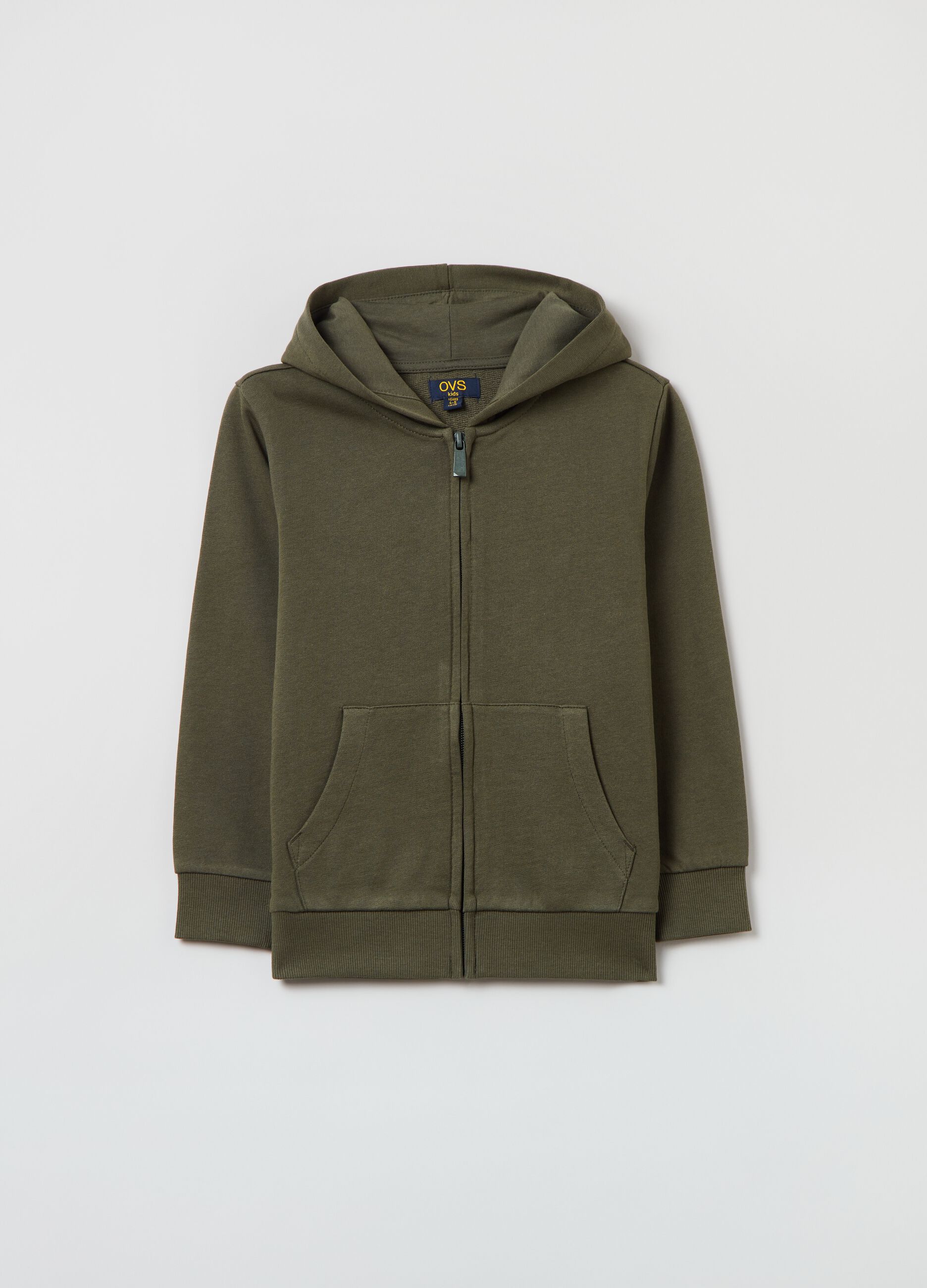 Full-zip in French Terry con cappuccio _0
