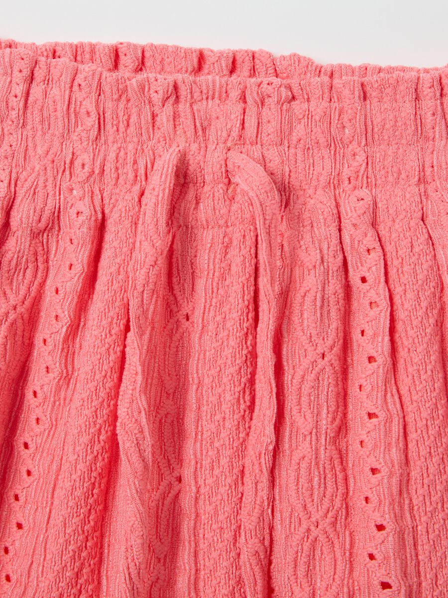 Pink elastic fabric shorts OVS Kids_3