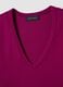 Purple pure cotton V-neck T-shirt regular fit_5