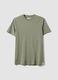 Green pure cotton regular-fit short-sleeve T-shirt_4