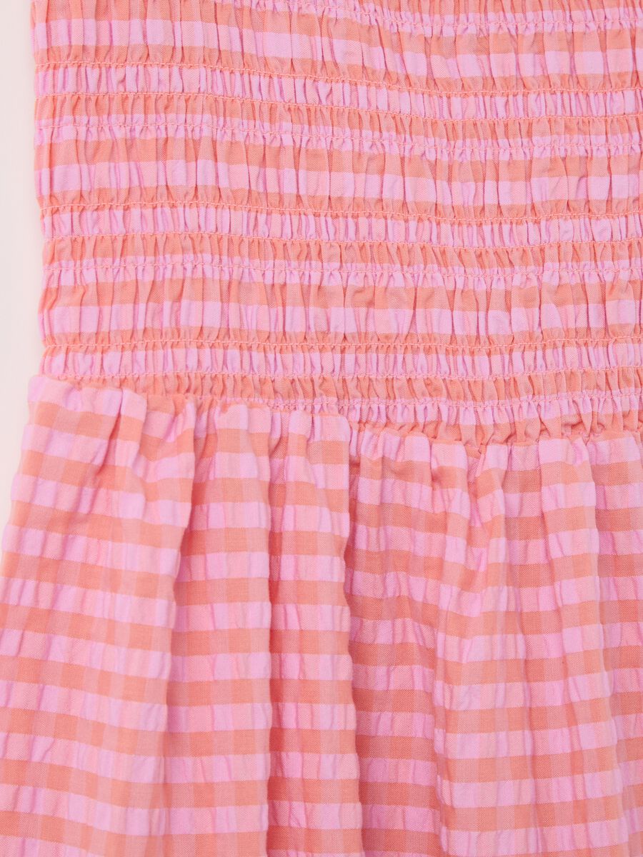 Pink Checked Smock Long Dress B.Angel_5