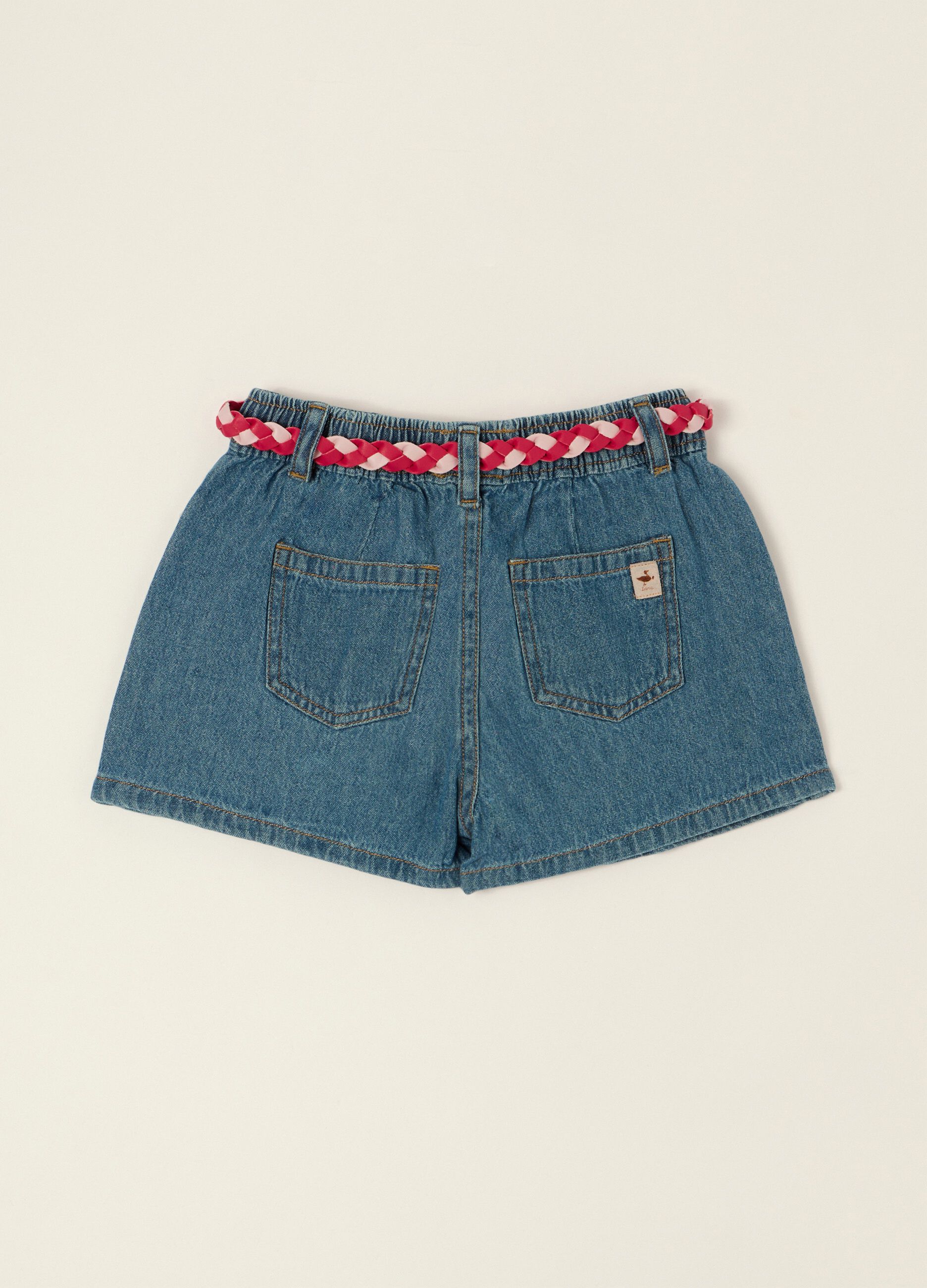 Baby Girls&rsquo; Pure Cotton Denim Skirt with Cherry Embroidery