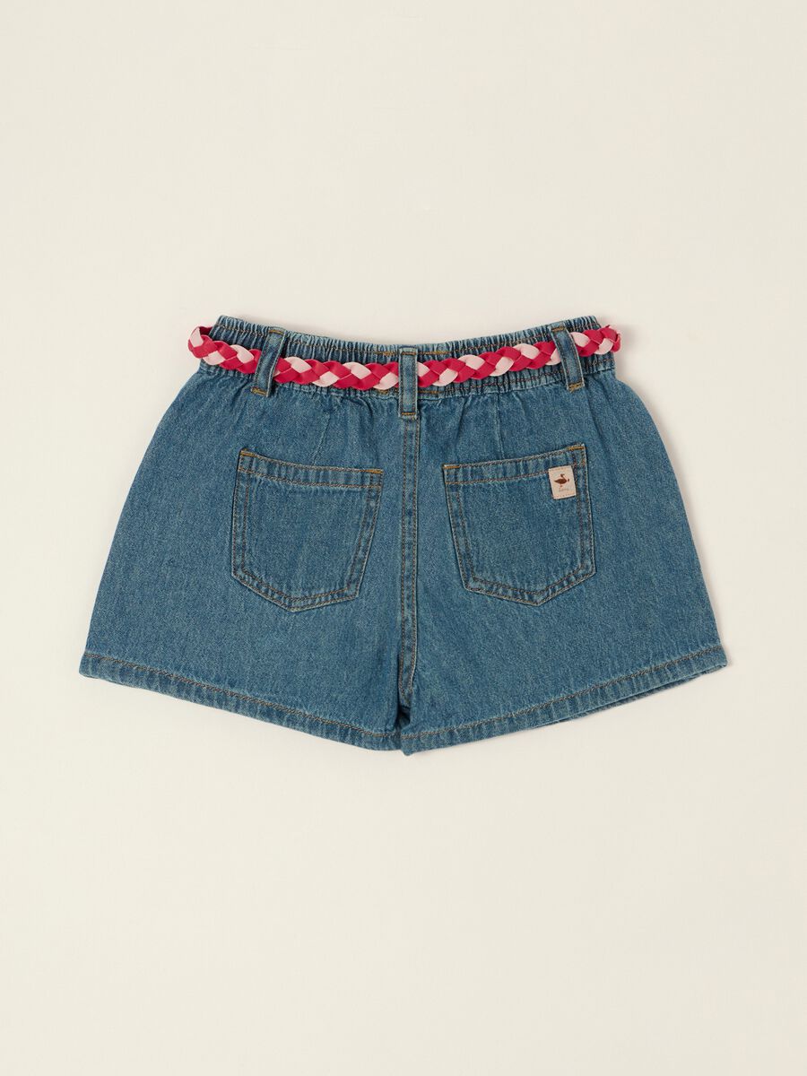Baby Girls&rsquo; Pure Cotton Denim Skirt with Cherry Embroidery_2