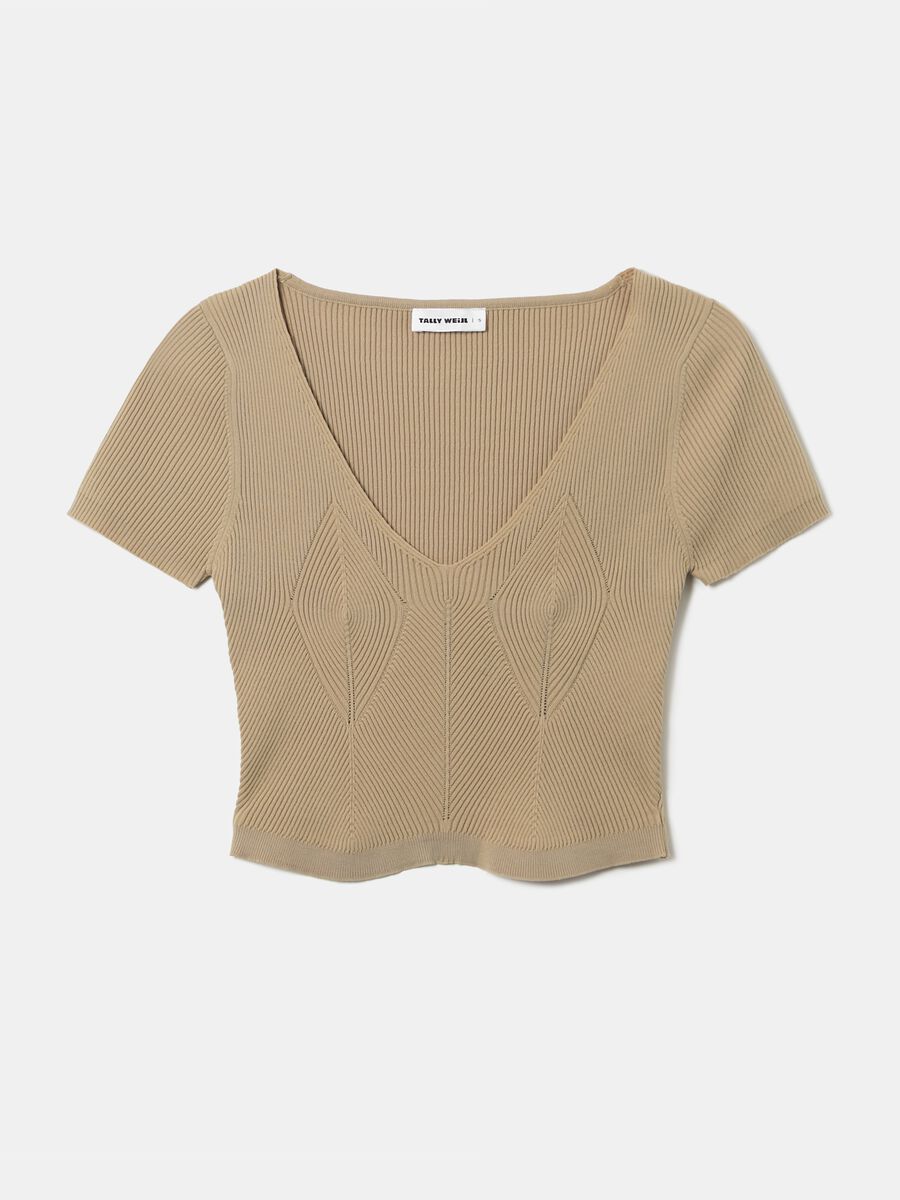 Crop top with ribbing_3