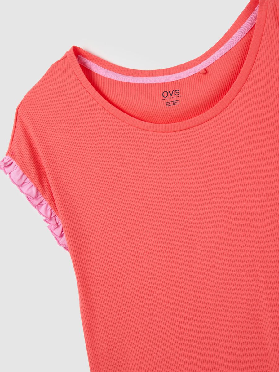 Women's summer set in pure orange cotton regular fit_5