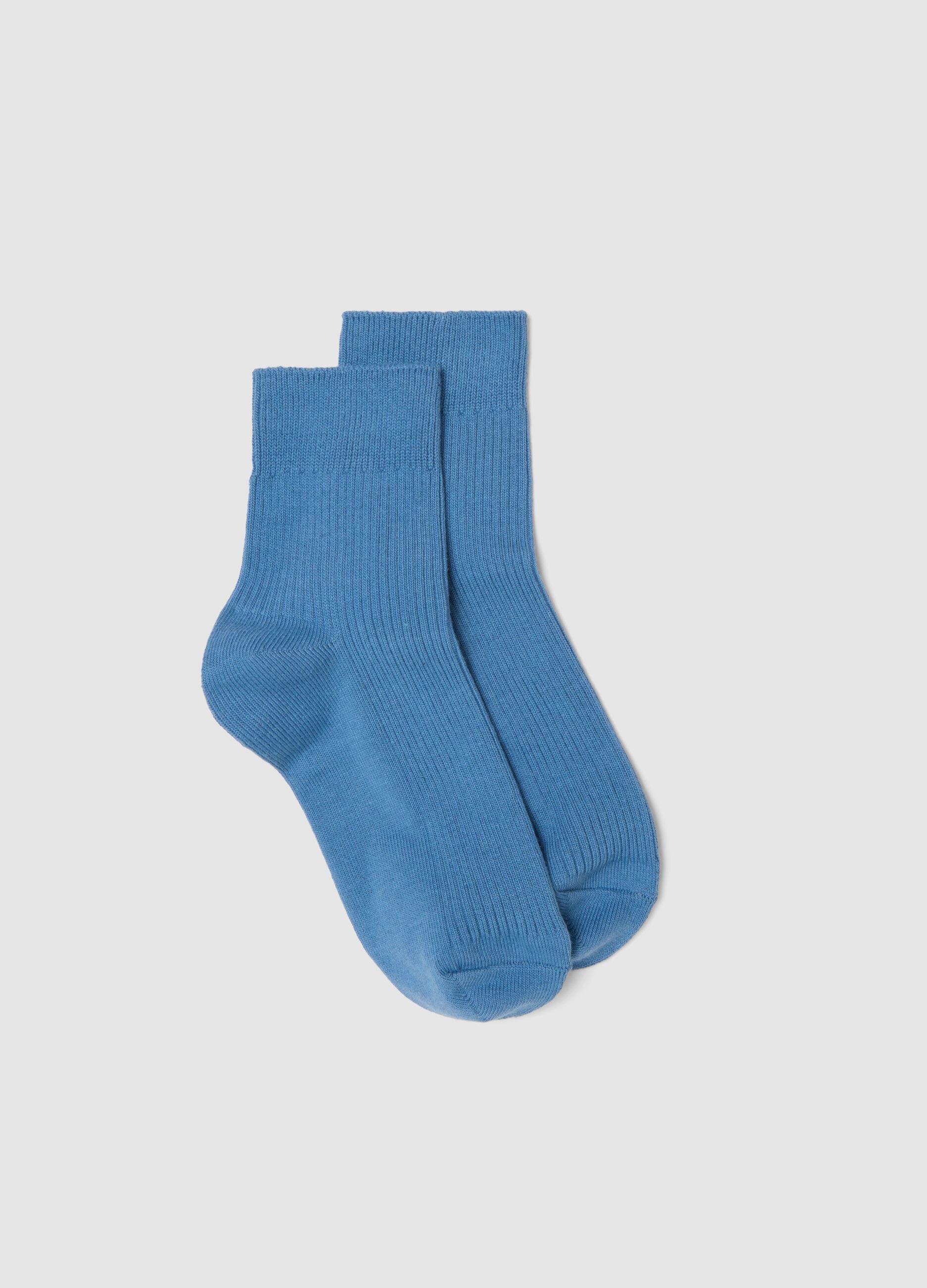 Light blue stretch cotton socks
