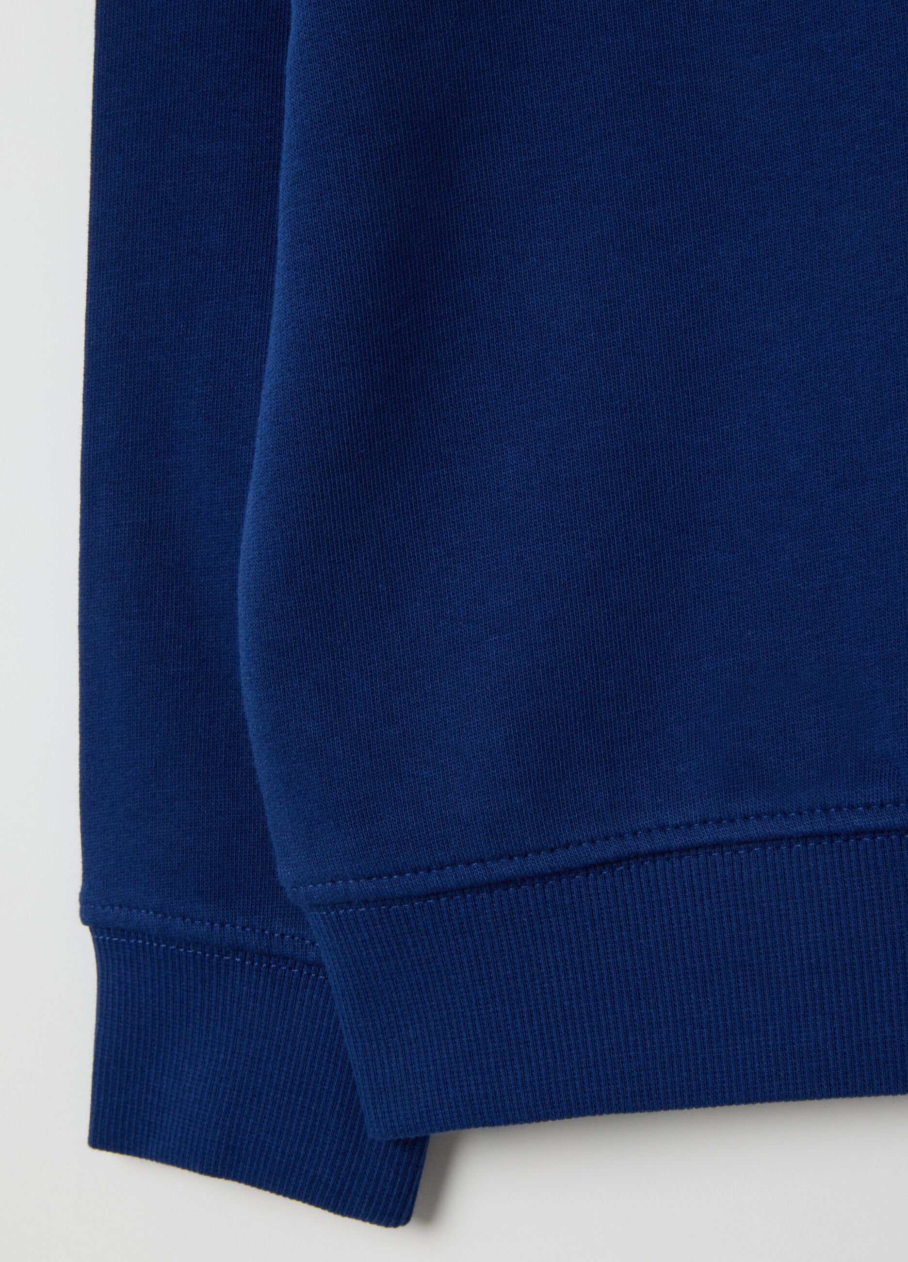 Kids' sweatshirt in pure blue cotton