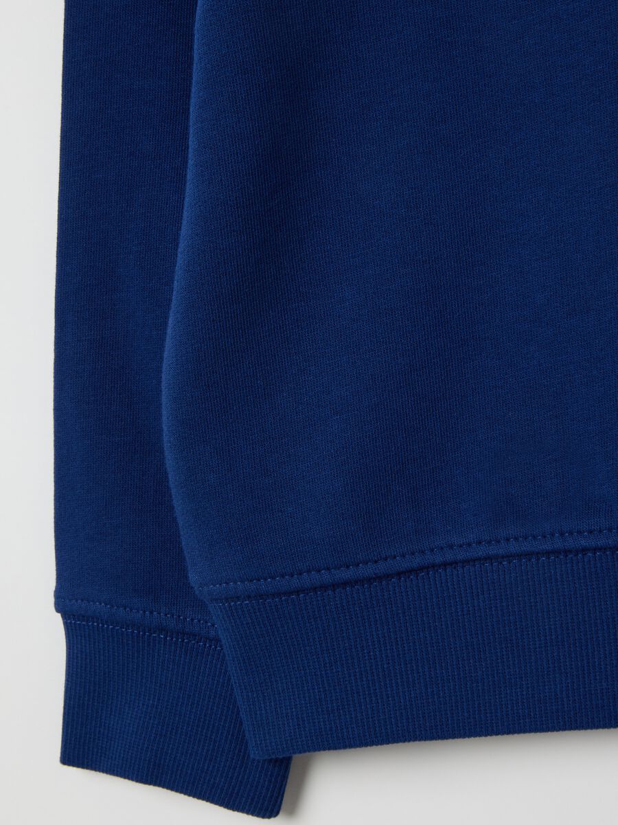 Kids' sweatshirt in pure blue cotton_3