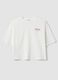 T-shirt bianca in puro cotone con ricamo boxy fit_4