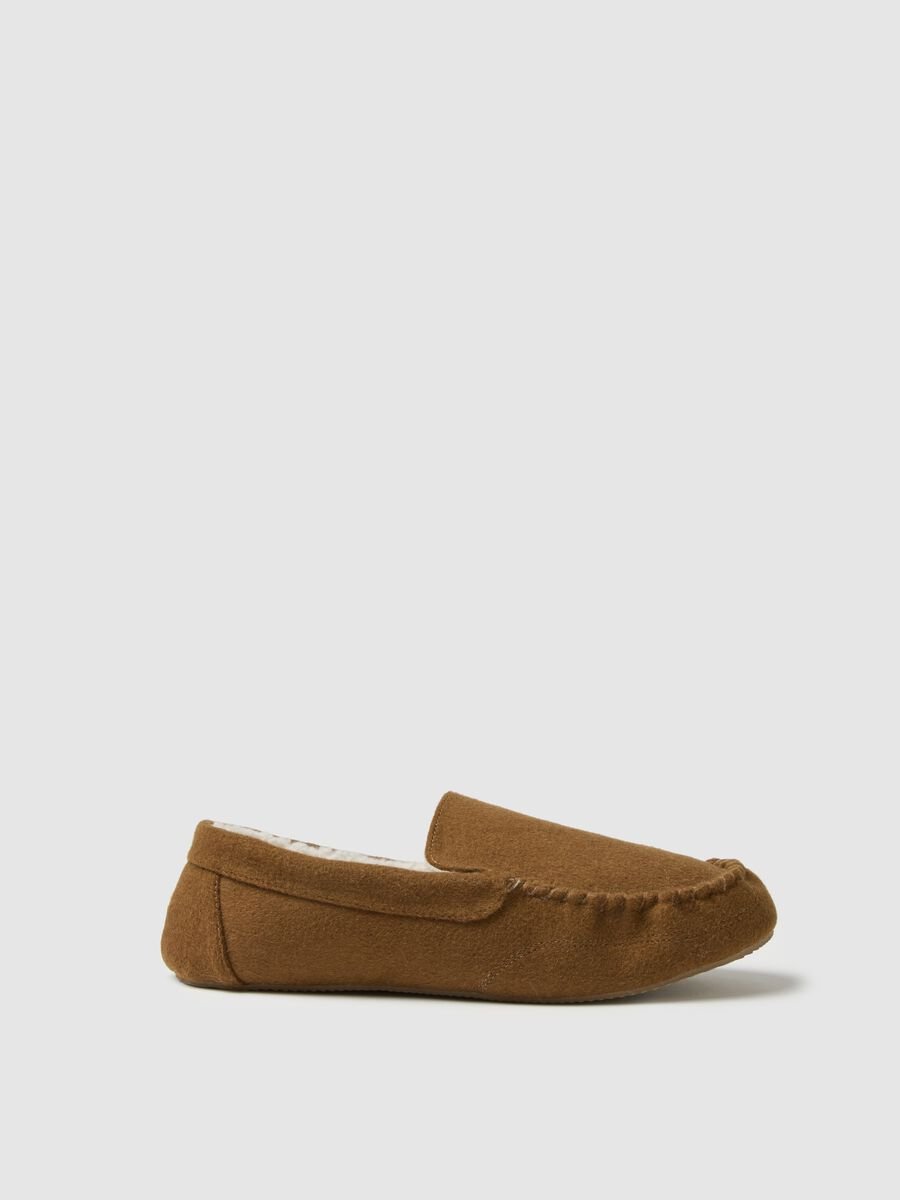 Brown Padded Winter Slippers_0