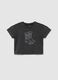 Girls' grey stretch cotton t-shirt_0