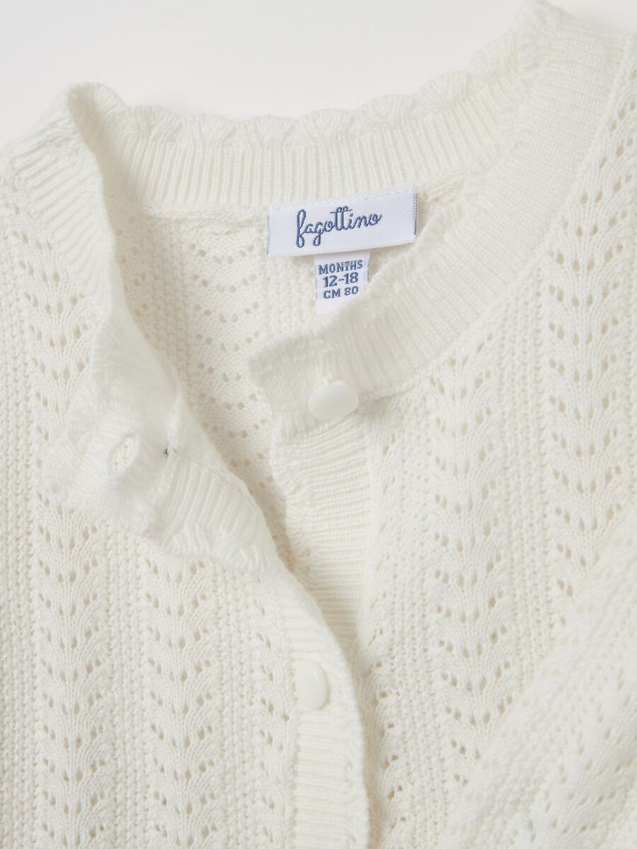 Cardigan in pointelle cotton_2