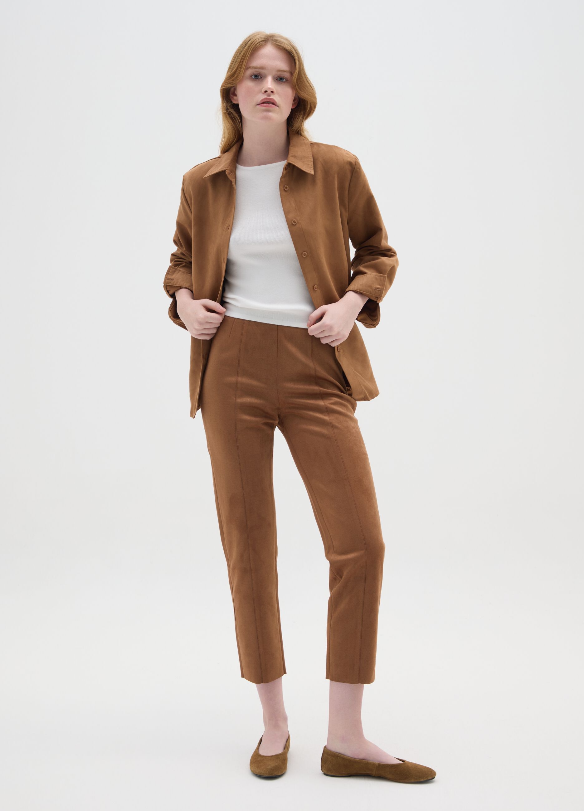 Brown Slim Fit Leggings