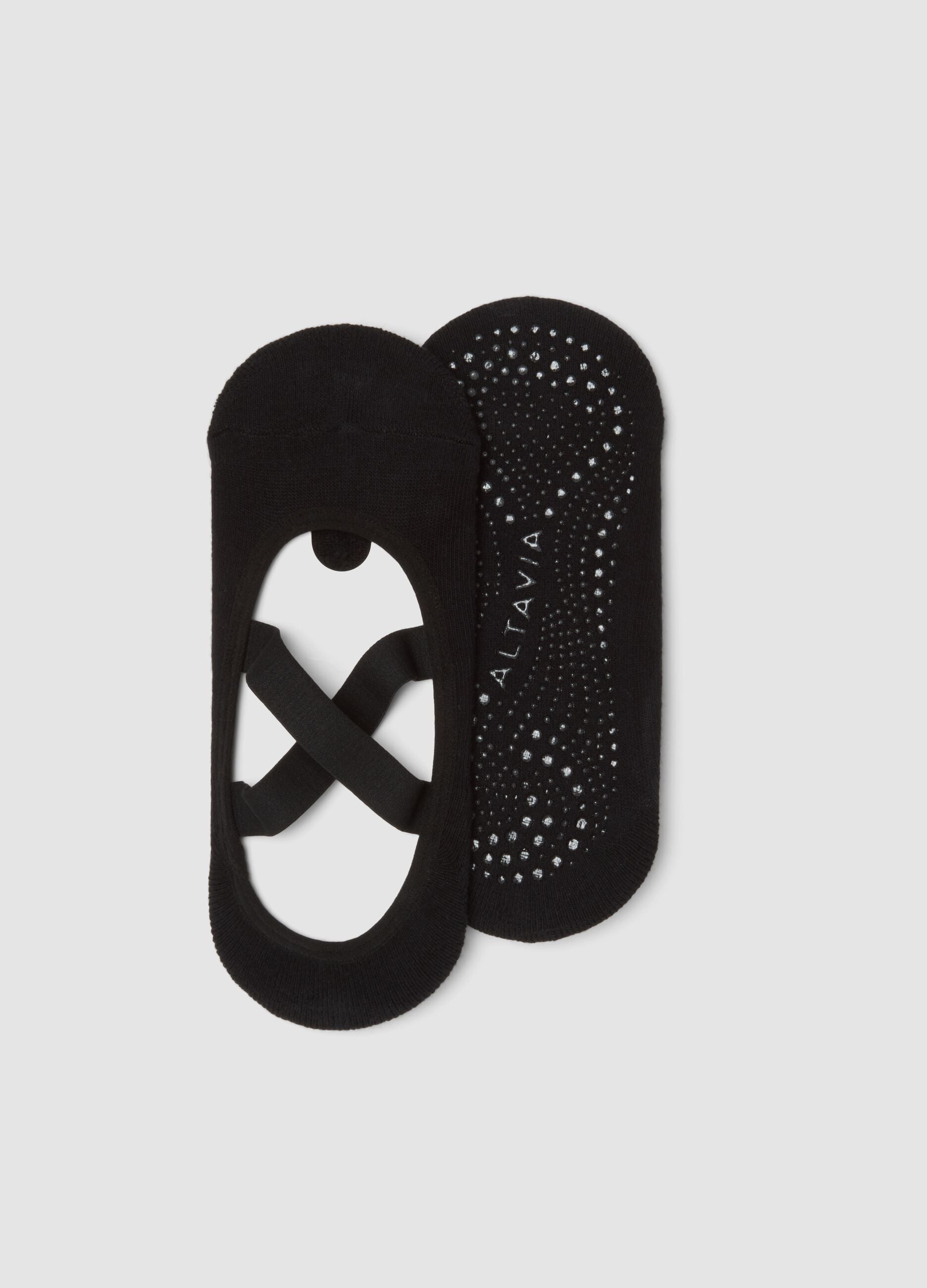 Black stretch cotton jersey sports socks ALTAVIA STUDIO