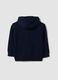 Blue pure cotton hoodie with regular fit for boys_2