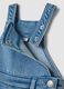 Salopette denim in cotone elasticizzato con tasche_2