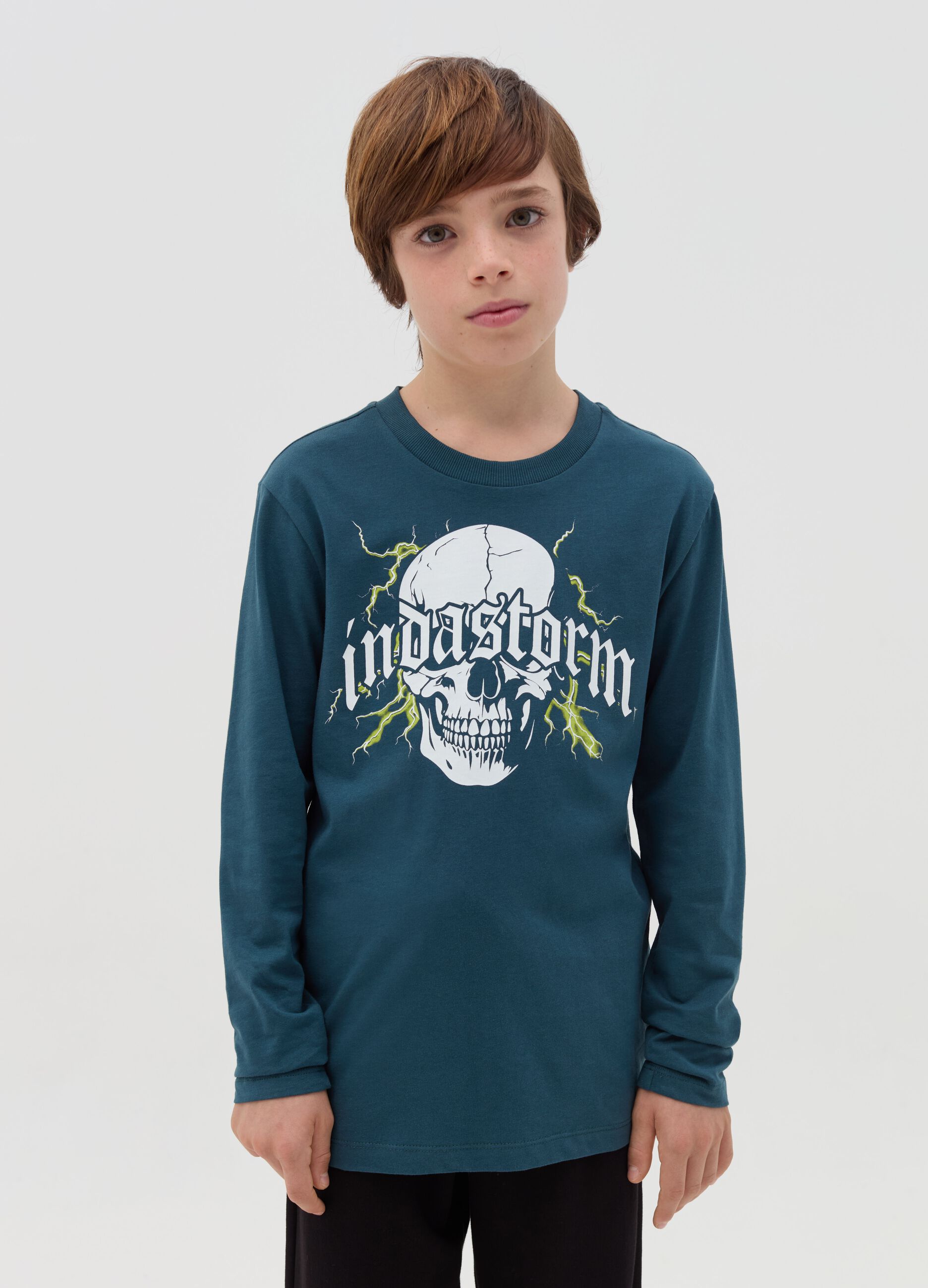 Long-sleeved T-shirt with print