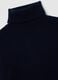 Blue pure wool high neck sweater regular fit_5
