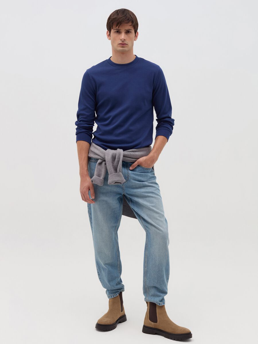 Long-sleeved T-shirt in interlock cotton_1