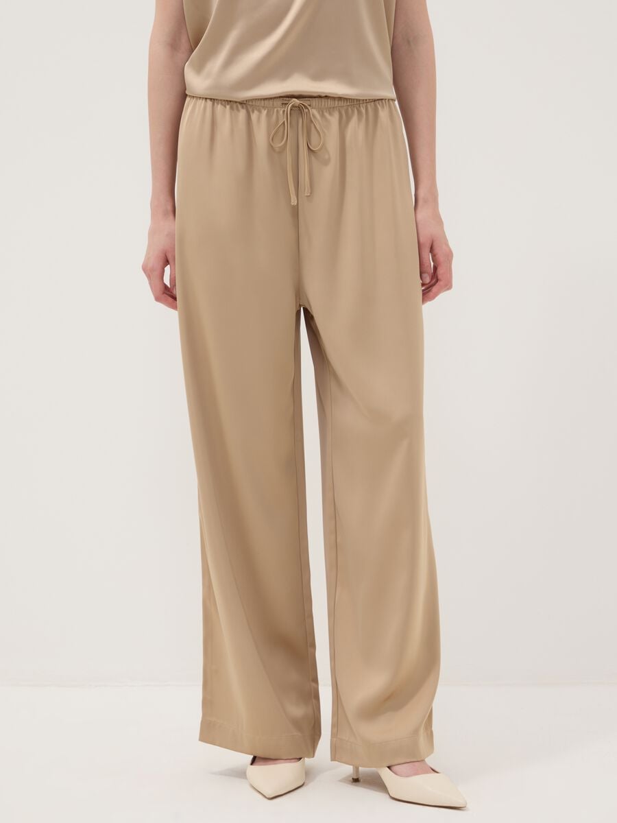 Beige wide-leg trousers with regular waist_1
