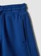 Blue pure cotton shorts with elasticated waist_3