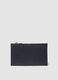 Blue genuine leather card holder with zip_0