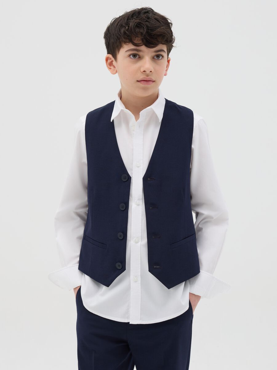 Gilet con tasche a filo_0