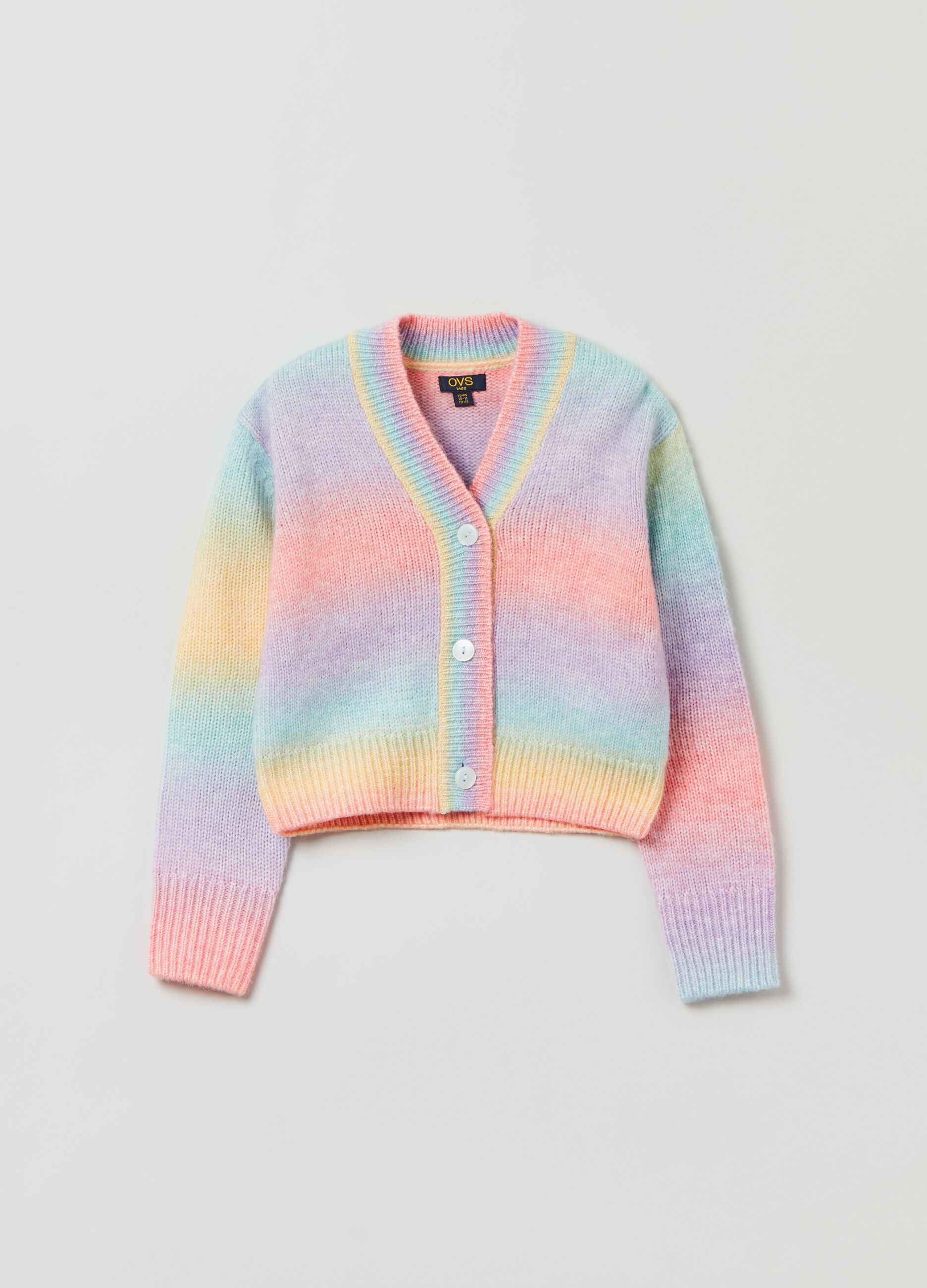 Cardigan multicolore con scollo a V_0