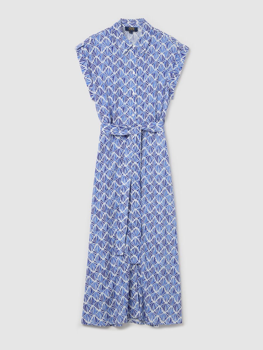 Long shirt dress with belt_4