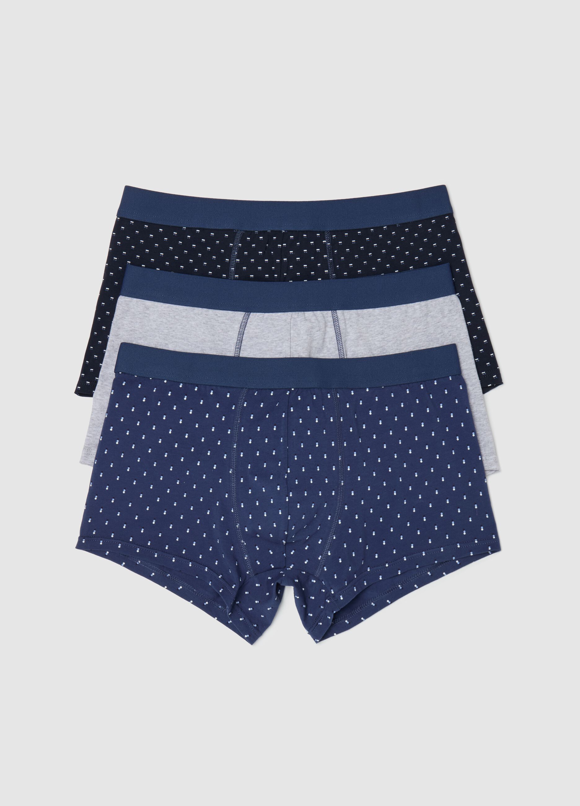 Tripack boxer con micro fantasia