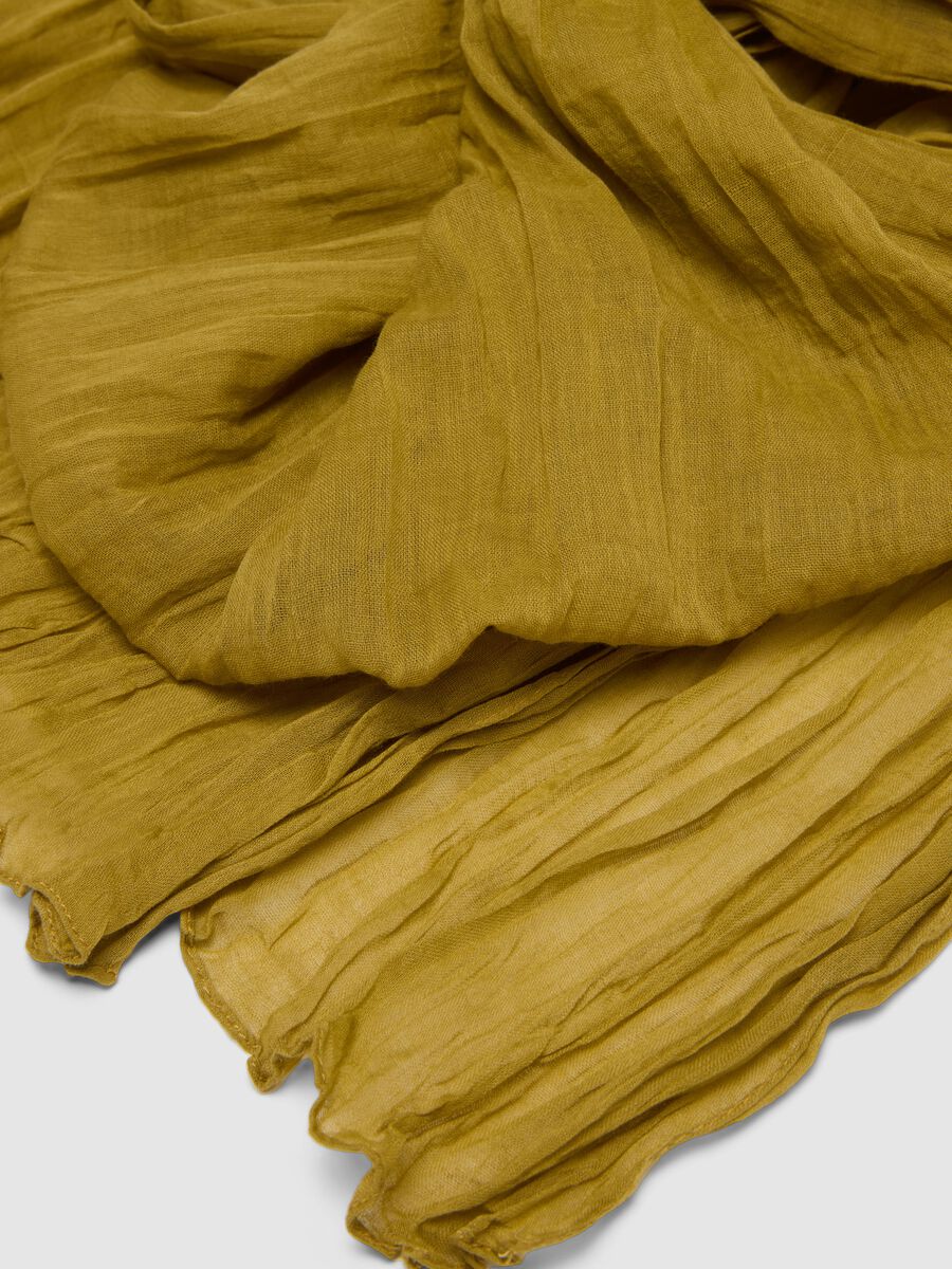 Sciarpa in puro cotone gialla_2