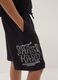 Black pure cotton shorts with elasticated waistband_2