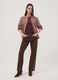 White checked stretch viscose shirt with mandarin collar_1