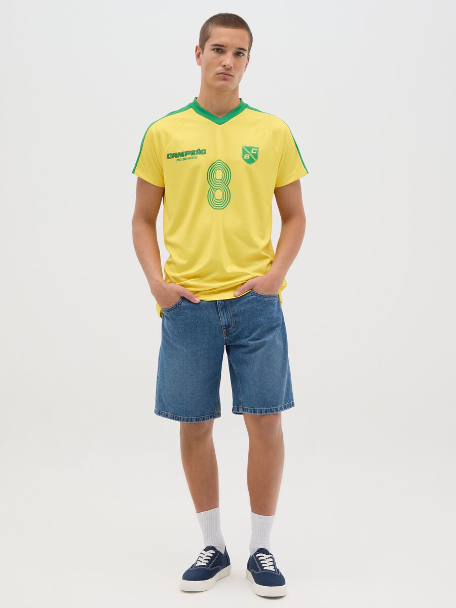 Men's shirt in mixed yellow and green_1