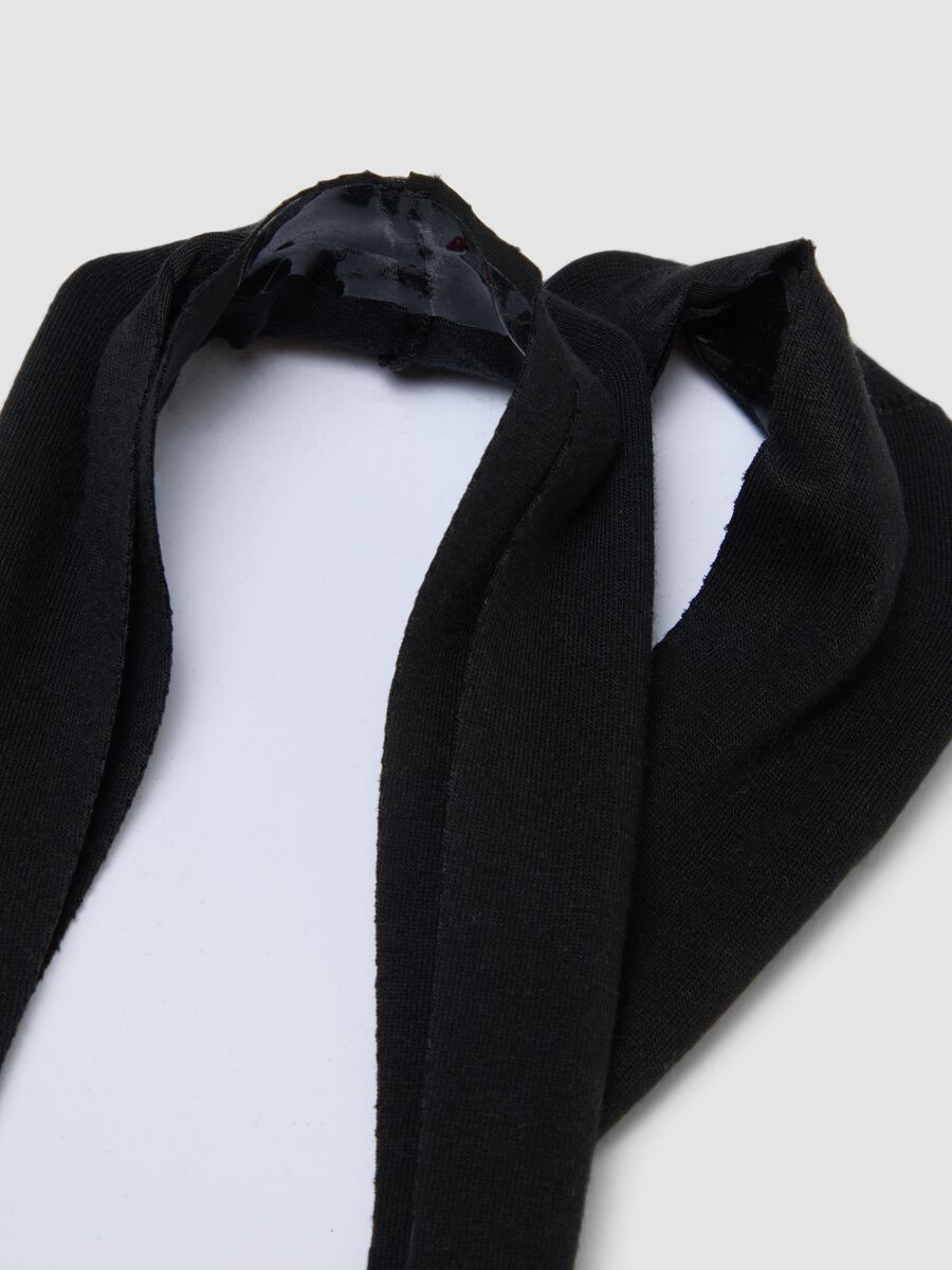 Twin pack of black invisible socks in cotton blend_1