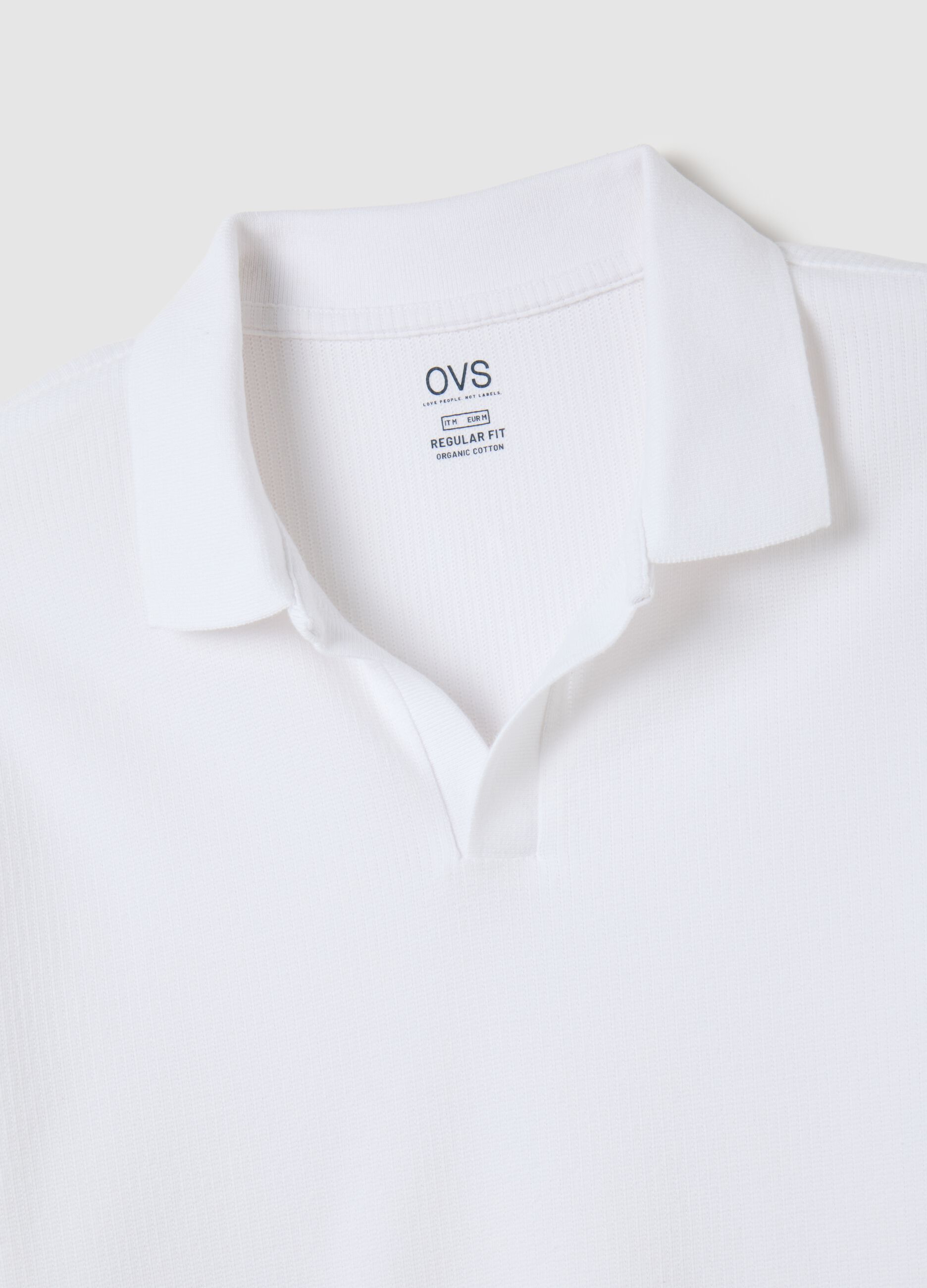 Polo da uomo in puro cotone bianca regular fit