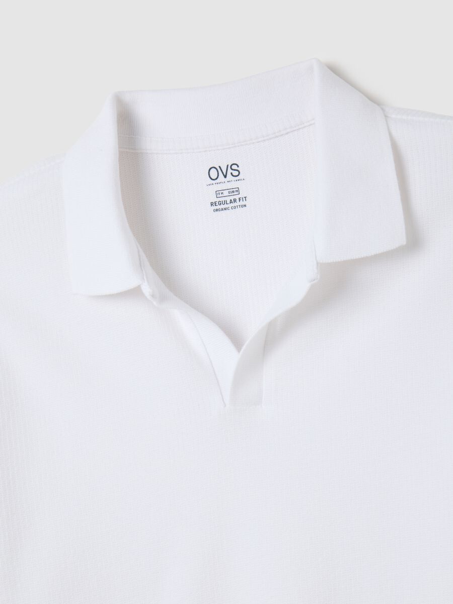 Men's white pure cotton polo regular fit_1