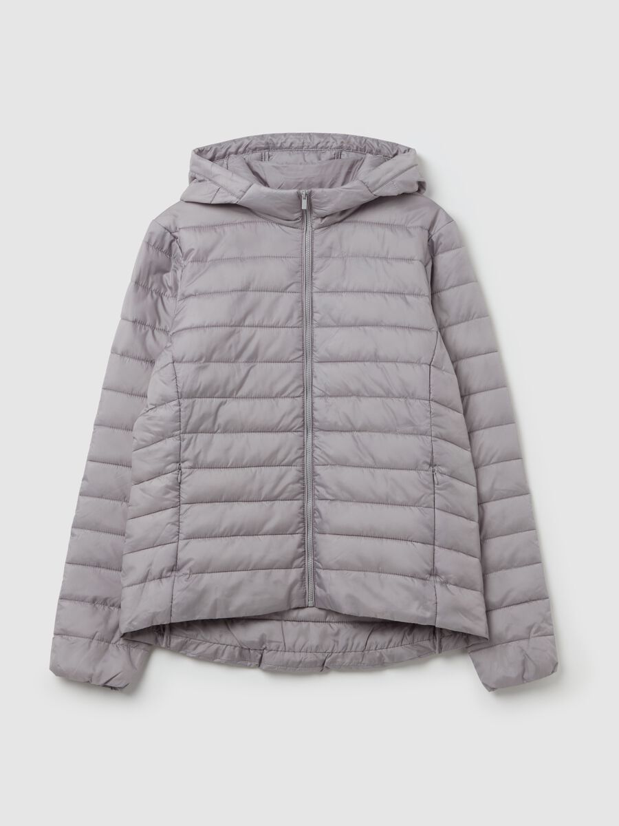 Ultralight short down jacket with hood and zip_4