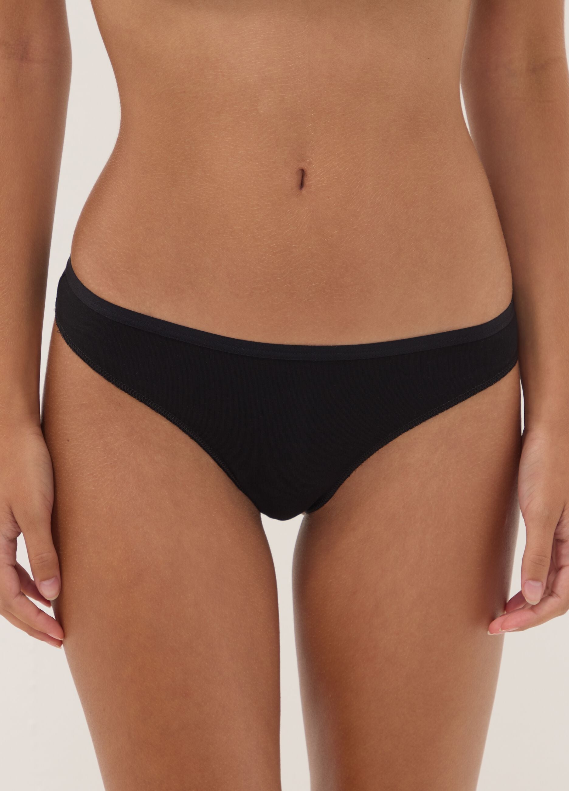 Pack of five black stretch briefs