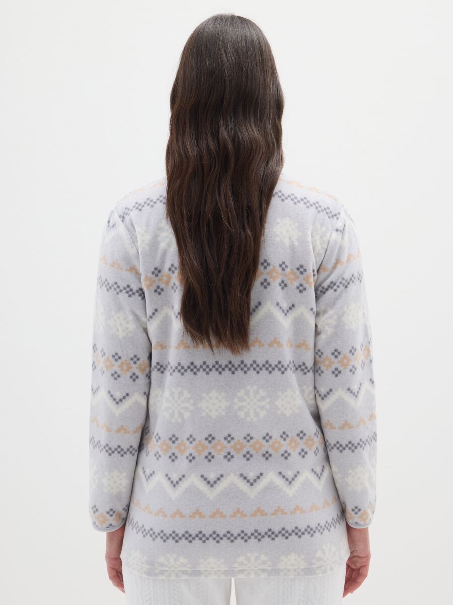 Grey robe with zip and pockets_2