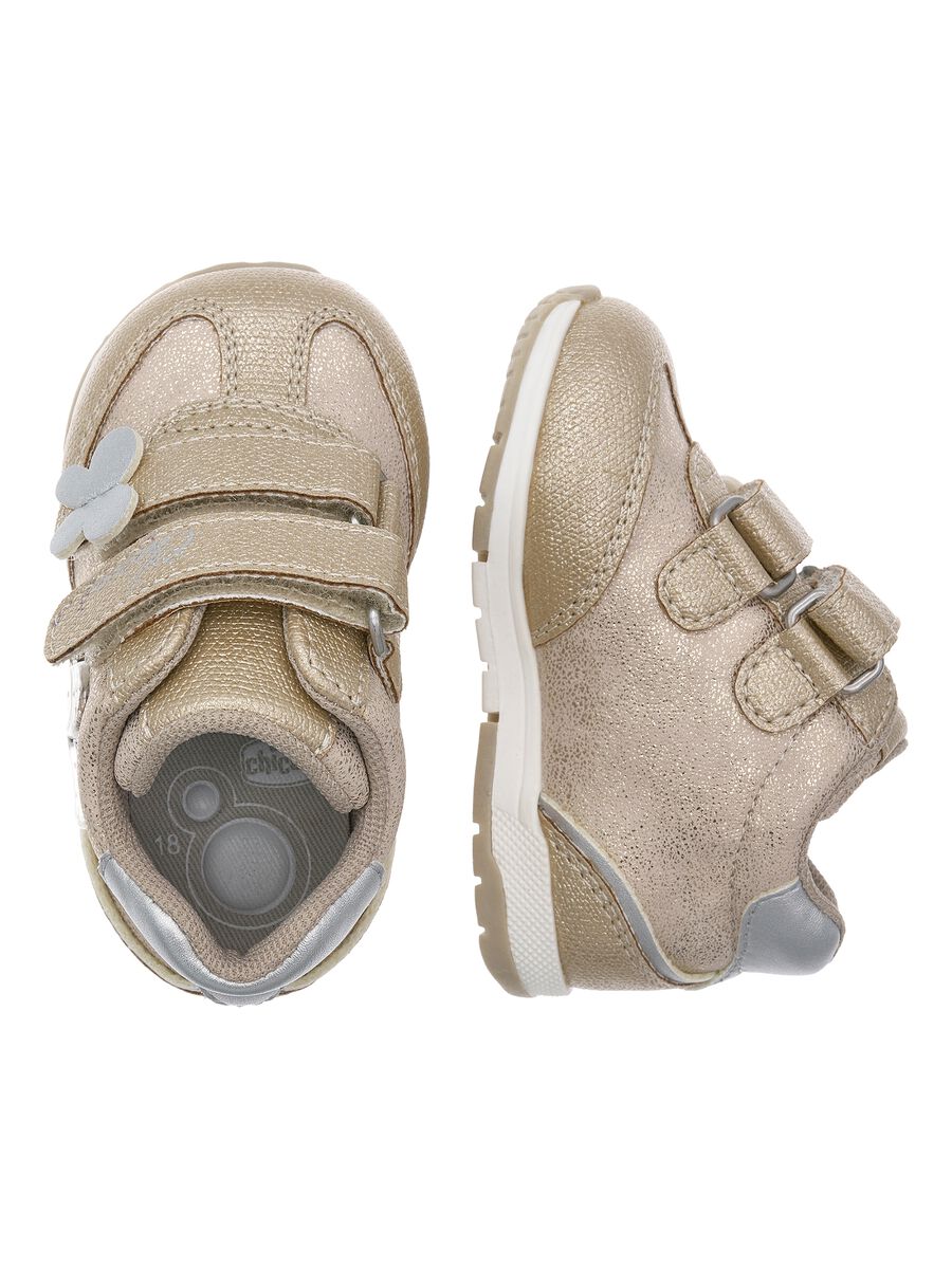 Chicco Beige Velcro Sneakers_2