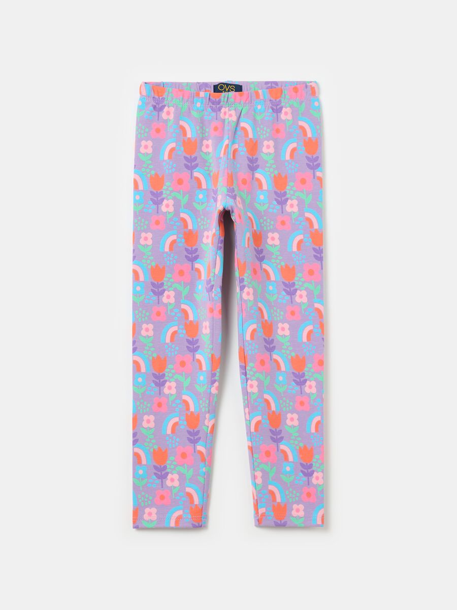 Printed stretch leggings_0