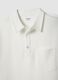 White short-sleeve stretch polo shirt_5
