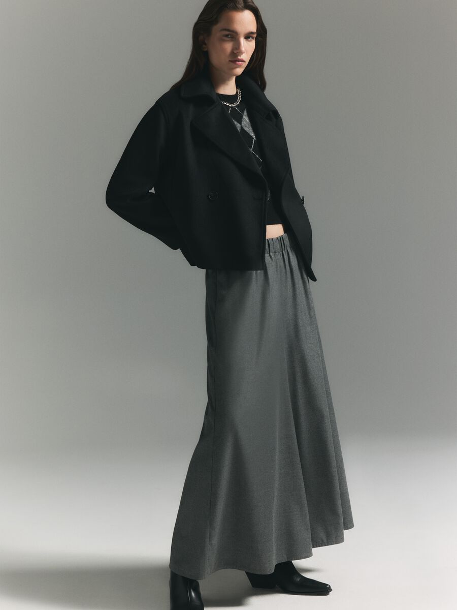 Grey wide-leg trousers with relaxed fit_0