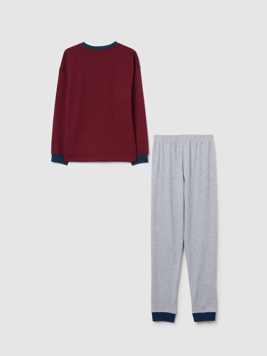 Pigiama da bambino in puro cotone multicolor regular fit_1