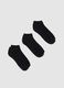 Three-pack of black stretch cotton sports socks_0