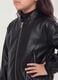 Giubbotto nero con zip regular fit per bambina_2