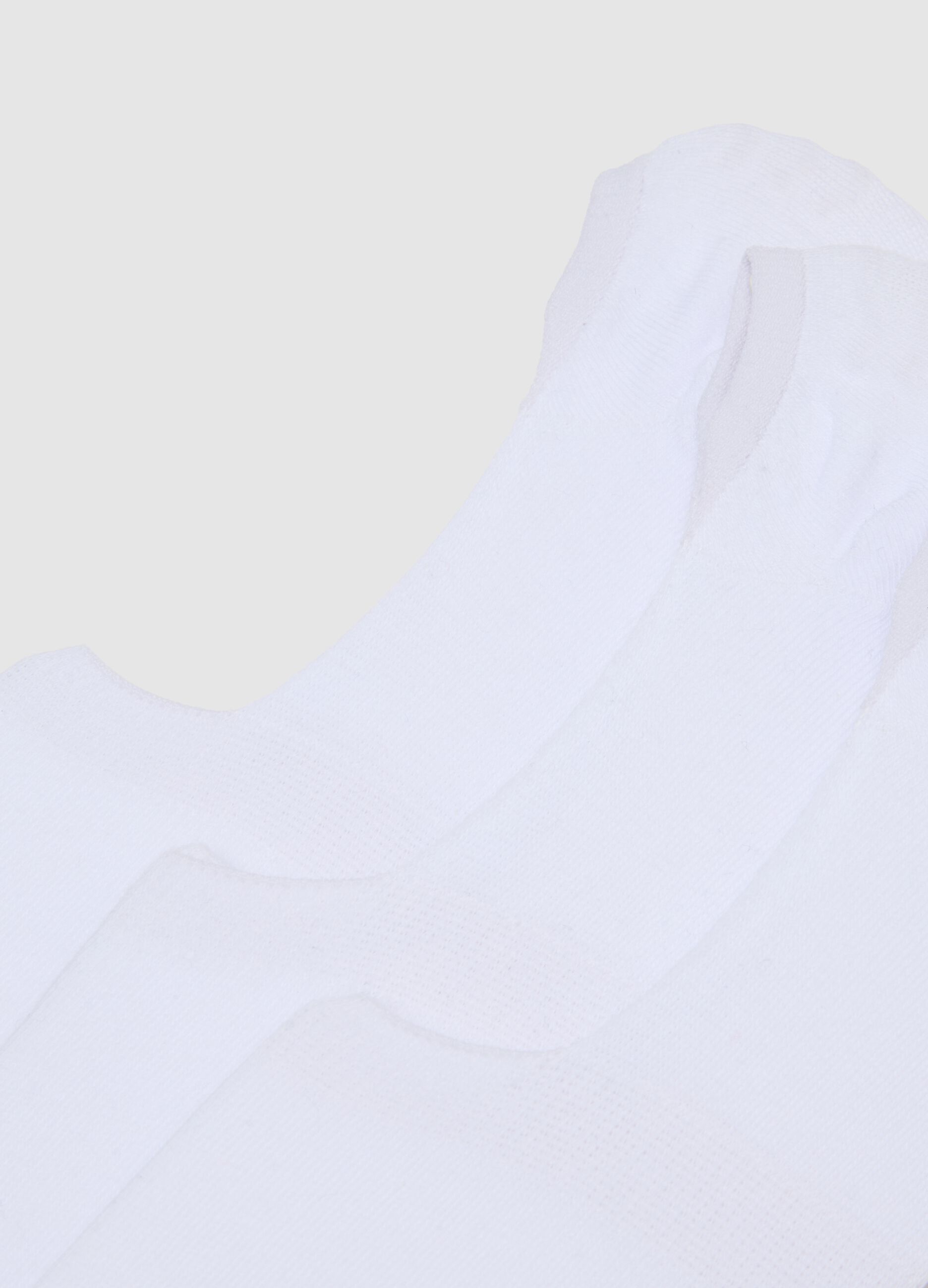 White Cotton Socks Set Regular Fit