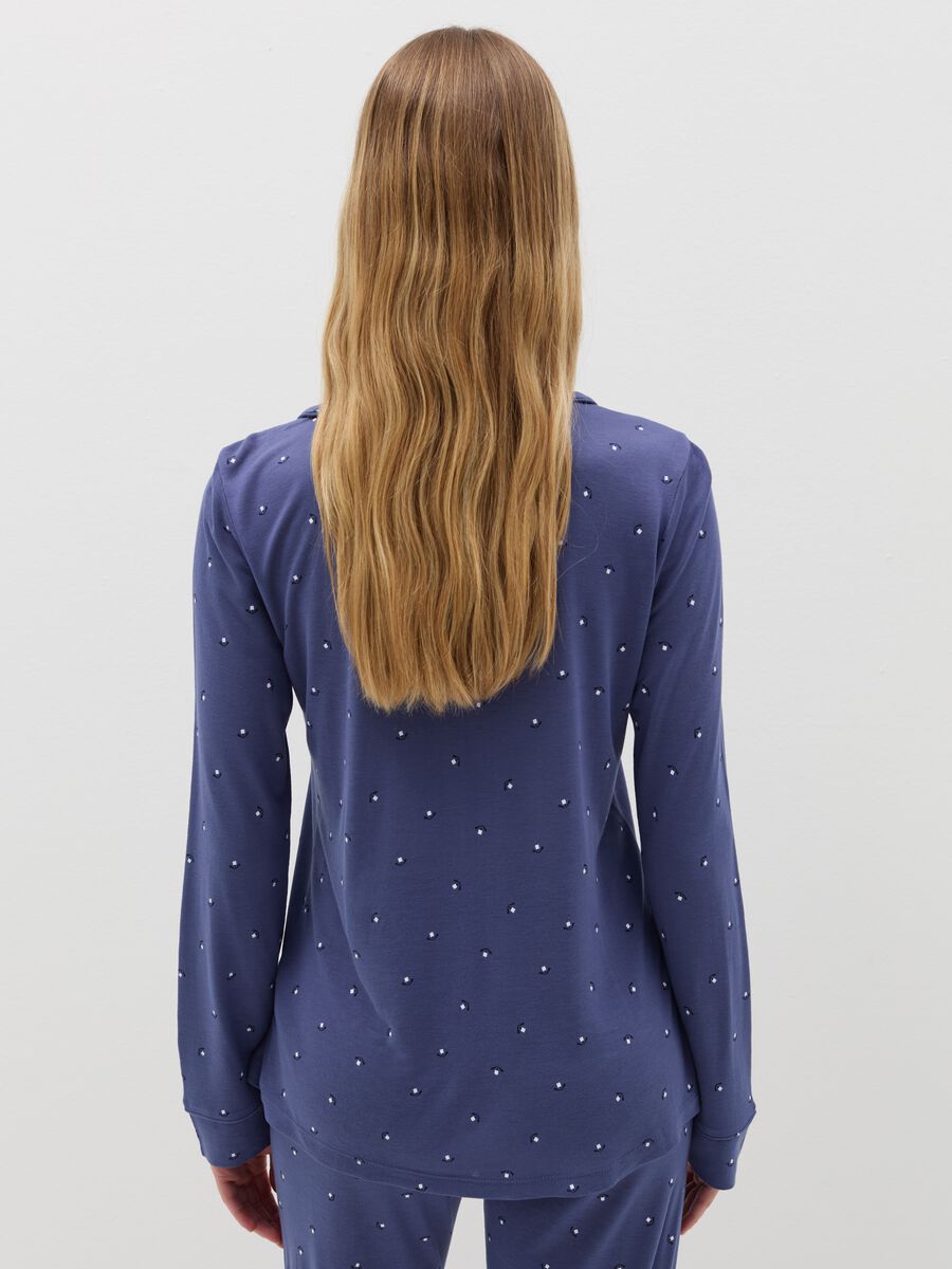 Pyjama top with micro print_3